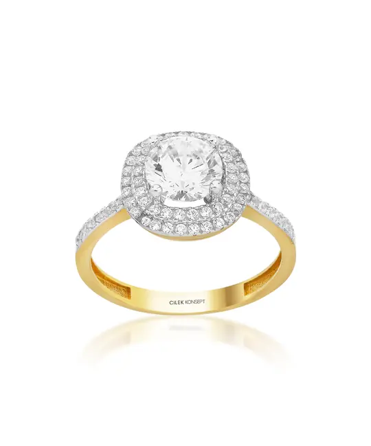 Altın Tektaş Yüzük