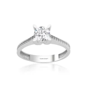 Beyaz Altın Tektaş Yüzük