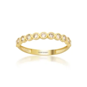 Altın Taşlı Sıralı Yüzük