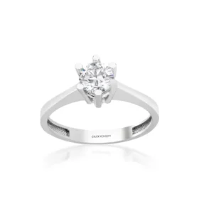 Beyaz Altın Tektaş Yüzük