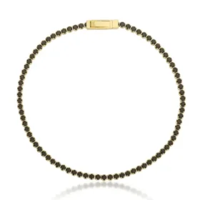 Altın Kahverengi Taşlı Su Yolu Bileklik