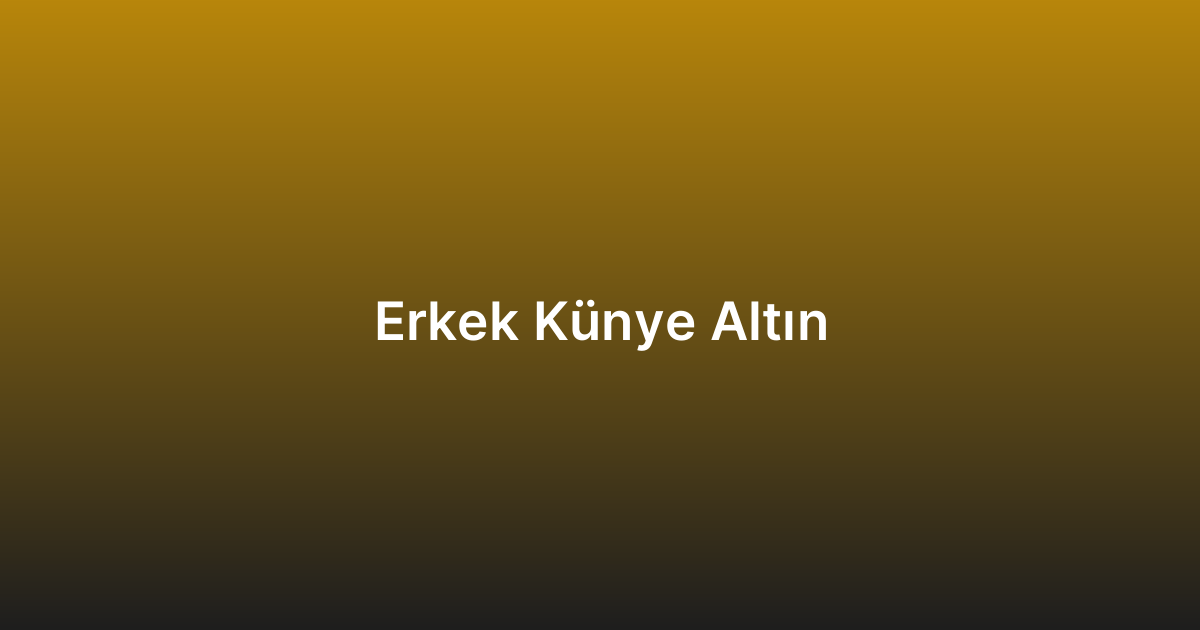 Erkek Künye Altın