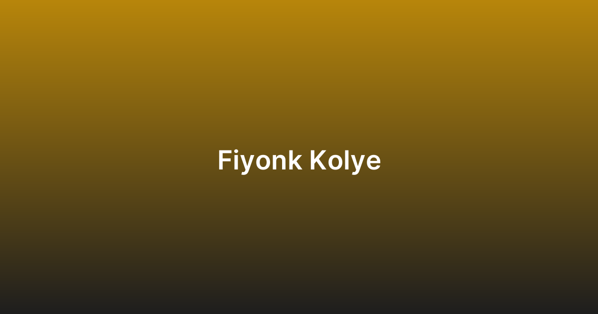 Fiyonk Kolye