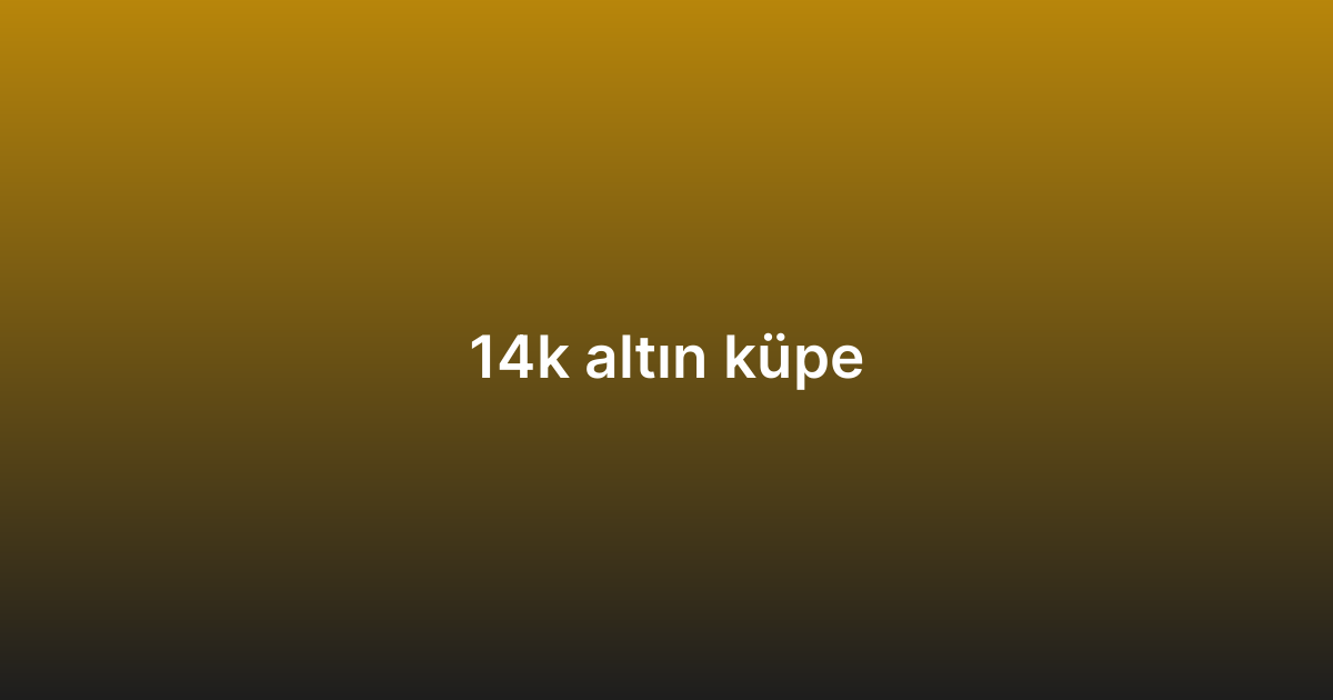 14k altın küpe