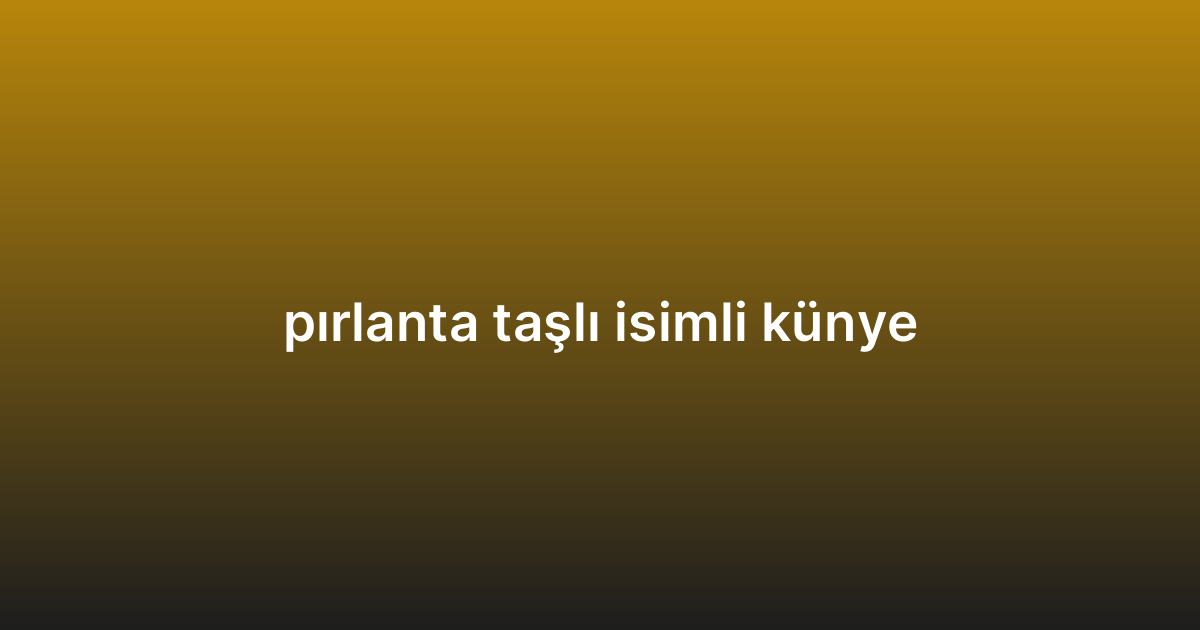 pırlanta taşlı isimli künye
