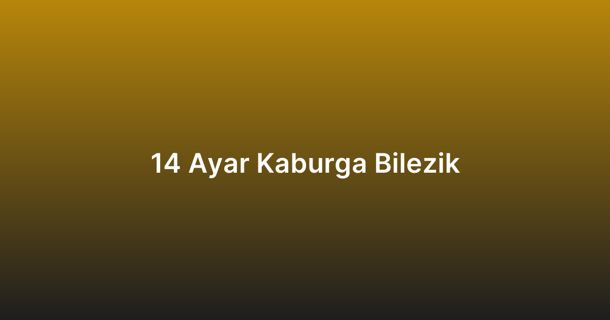 14 Ayar Kaburga Bilezik