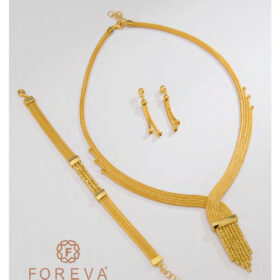 14 Ayar Altın Kalze Set 26.54gr – Kolye Bileklik Küpe | FRV111