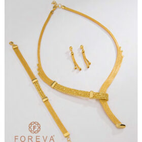 14 Ayar Altın Kalze Set 27.78gr – Kolye Bileklik Küpe | FRV116