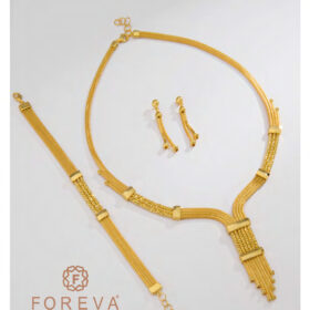 14 Ayar Altın Kalze Set 28.32gr – Kolye Bileklik Küpe | FRV118