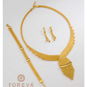 14 Ayar Altın Kalze Set 31.74gr – Kolye Bileklik Küpe | FRV119