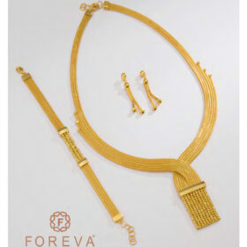 14 Ayar Altın Kalze Set 32.17gr – Kolye Bileklik Küpe | FRV126