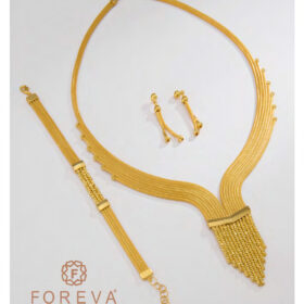 14 Ayar Altın Kalze Set 35.15gr – Kolye Bileklik Küpe | FRV131