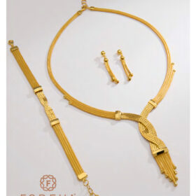 14 Ayar Altın Kalze Set 24.46gr – Kolye Bileklik Küpe | FRV182