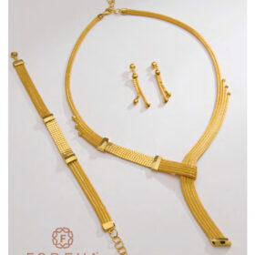 14 Ayar Altın Kalze Set 24.99gr – Kolye Bileklik Küpe | FRV184