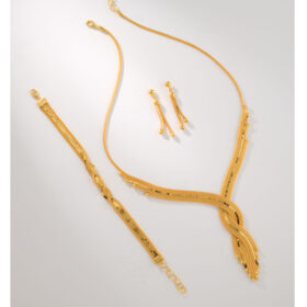 14 Ayar Altın Kalze Set 22.77gr – Kolye Bileklik Küpe | FRV208