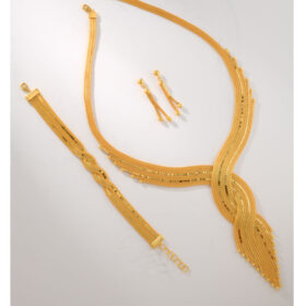 14 Ayar Altın Kalze Set 40.51gr – Kolye Bileklik Küpe | FRV212