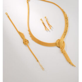 14 Ayar Altın Kalze Set 25.24gr – Kolye Bileklik Küpe | FRV218