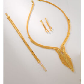 14 Ayar Altın Kalze Set 26.75gr – Kolye Bileklik Küpe | FRV219