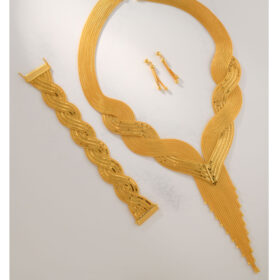 14 Ayar Altın Kalze Set 107.75gr – Kolye Bileklik Küpe | FRV228