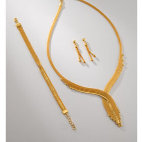 14 Ayar Altın Kalze Set 21.84gr – Kolye Bileklik Küpe | FRV233