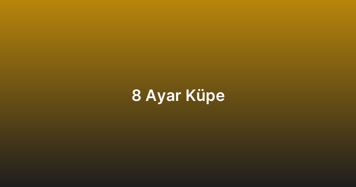 8 Ayar Küpe